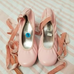 steve madden pink ballet flats with velvet straps